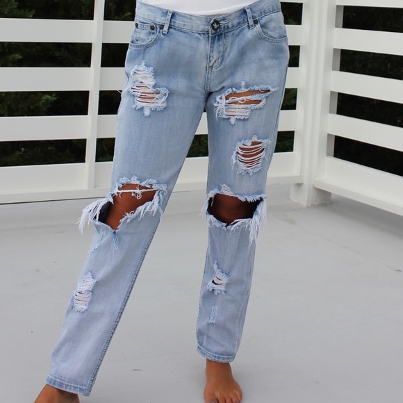 ONE TEASPOON ripped boyfriend jeans! - Picture 2 of 9